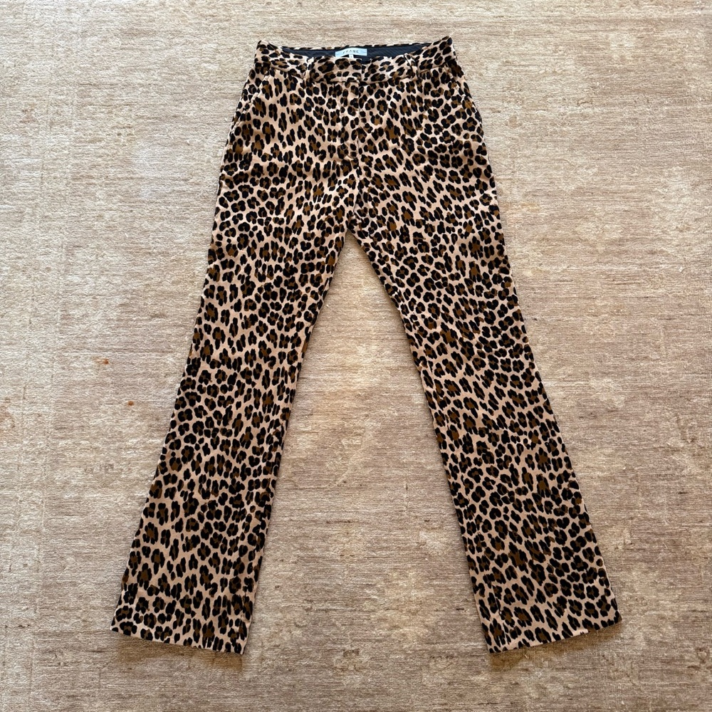 Frame Denim Leopard Print Pants